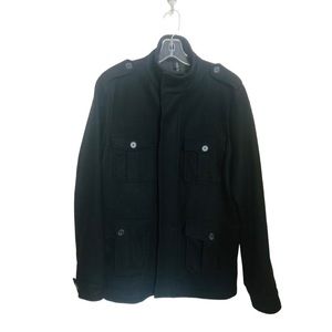 EXPRESS MEN’S WOOL BLEND MILITARY STYLE PEA COAT